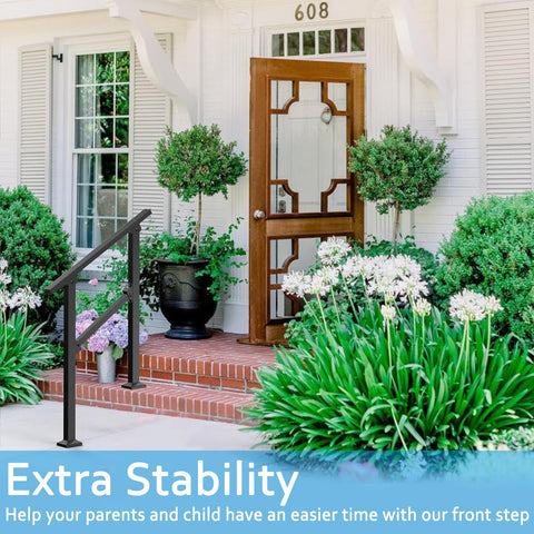 FOYUEE porch handrail adds reliable grip to outdoor entry