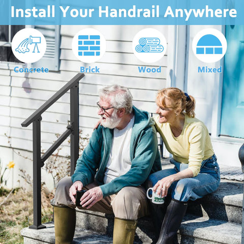 FOYUEE handrail provides stable support up to 600 lbs for stairs