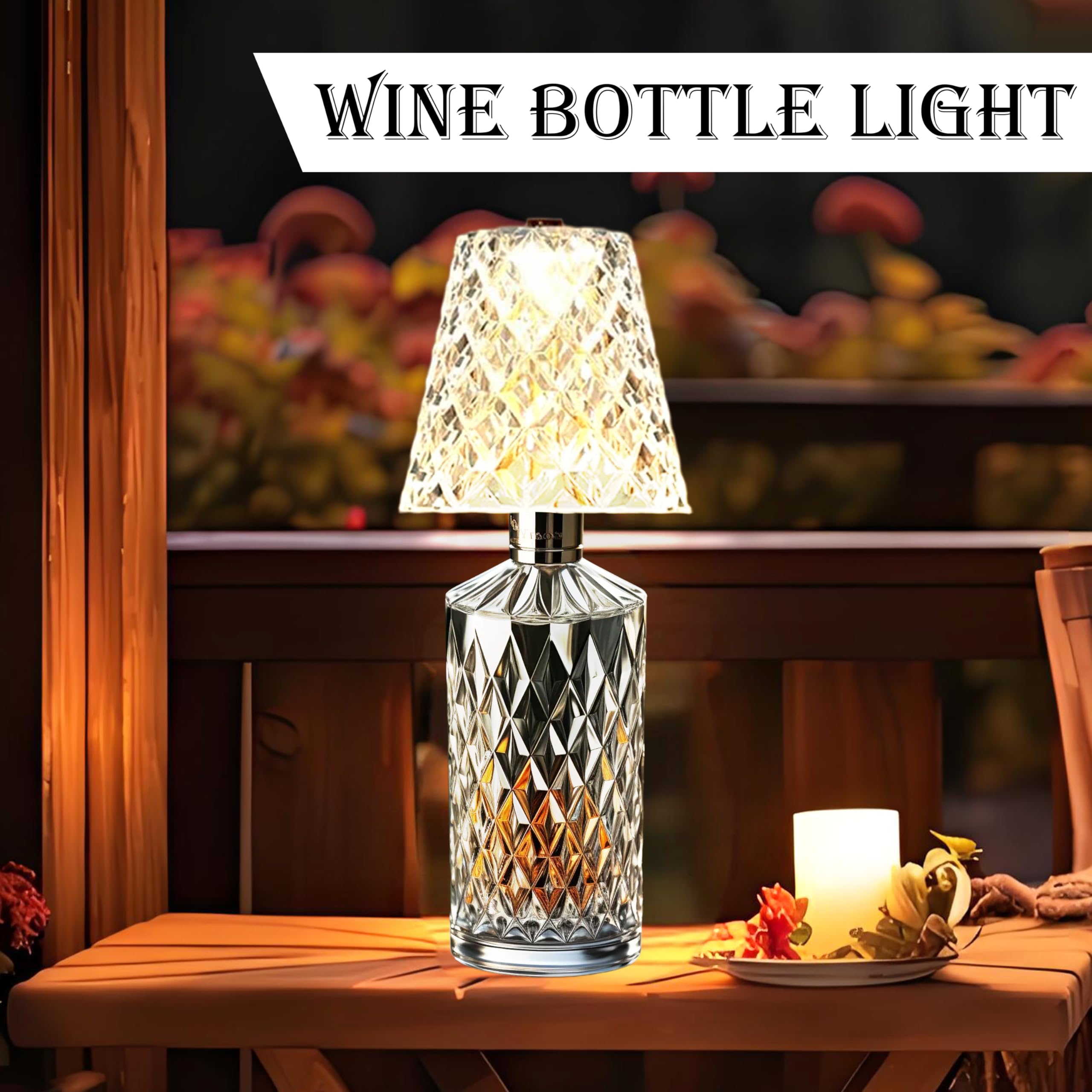 Fozxsvg Type-C charged bottle lamp for indoor or outdoor use
