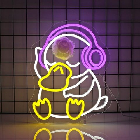 FPLL game room duck neon adds character and mood.