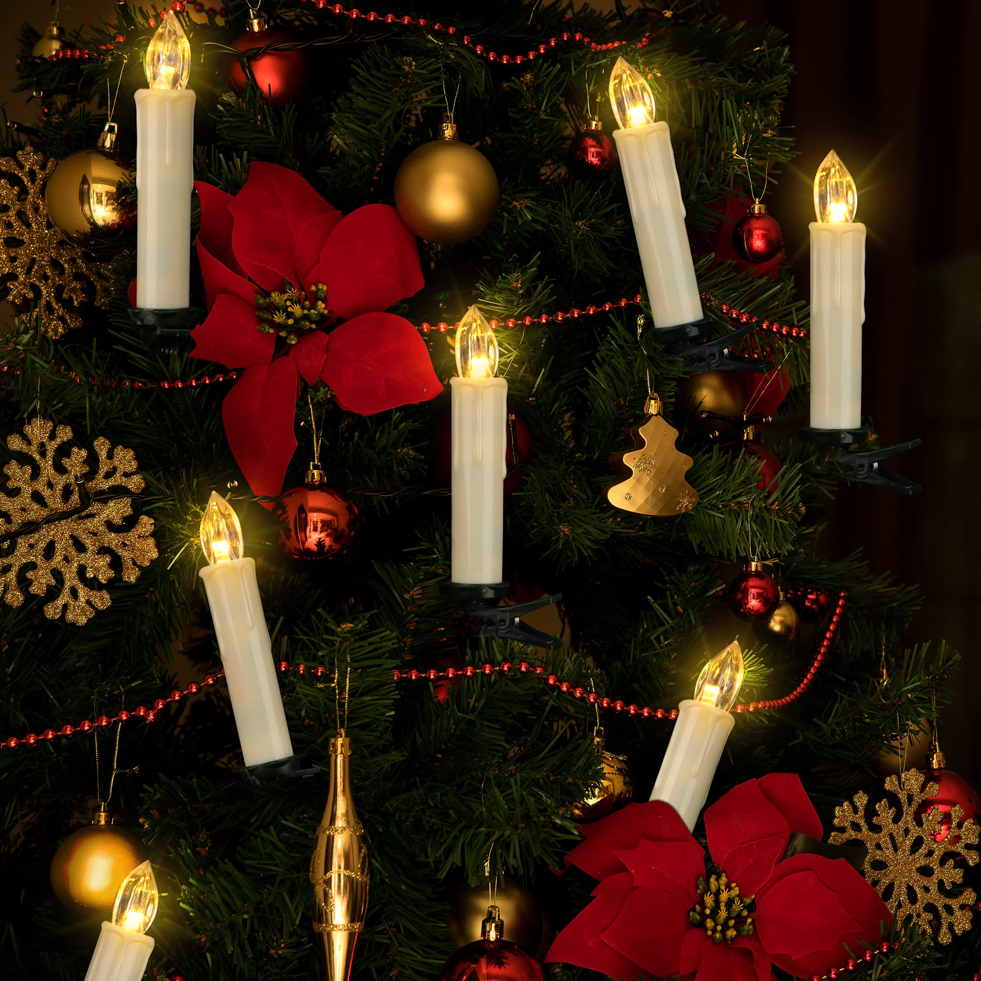 FPOO long-lasting battery candles provide hours of ambience