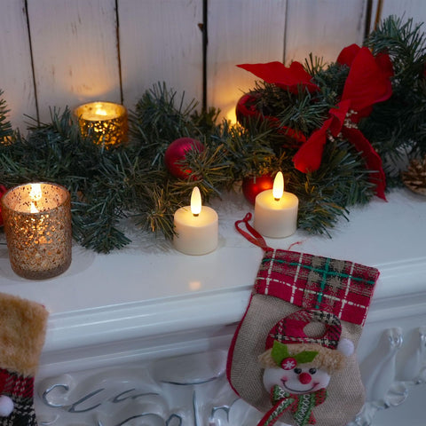 FPOO LED tea lights compact pack fits holders and stays safe without flame.