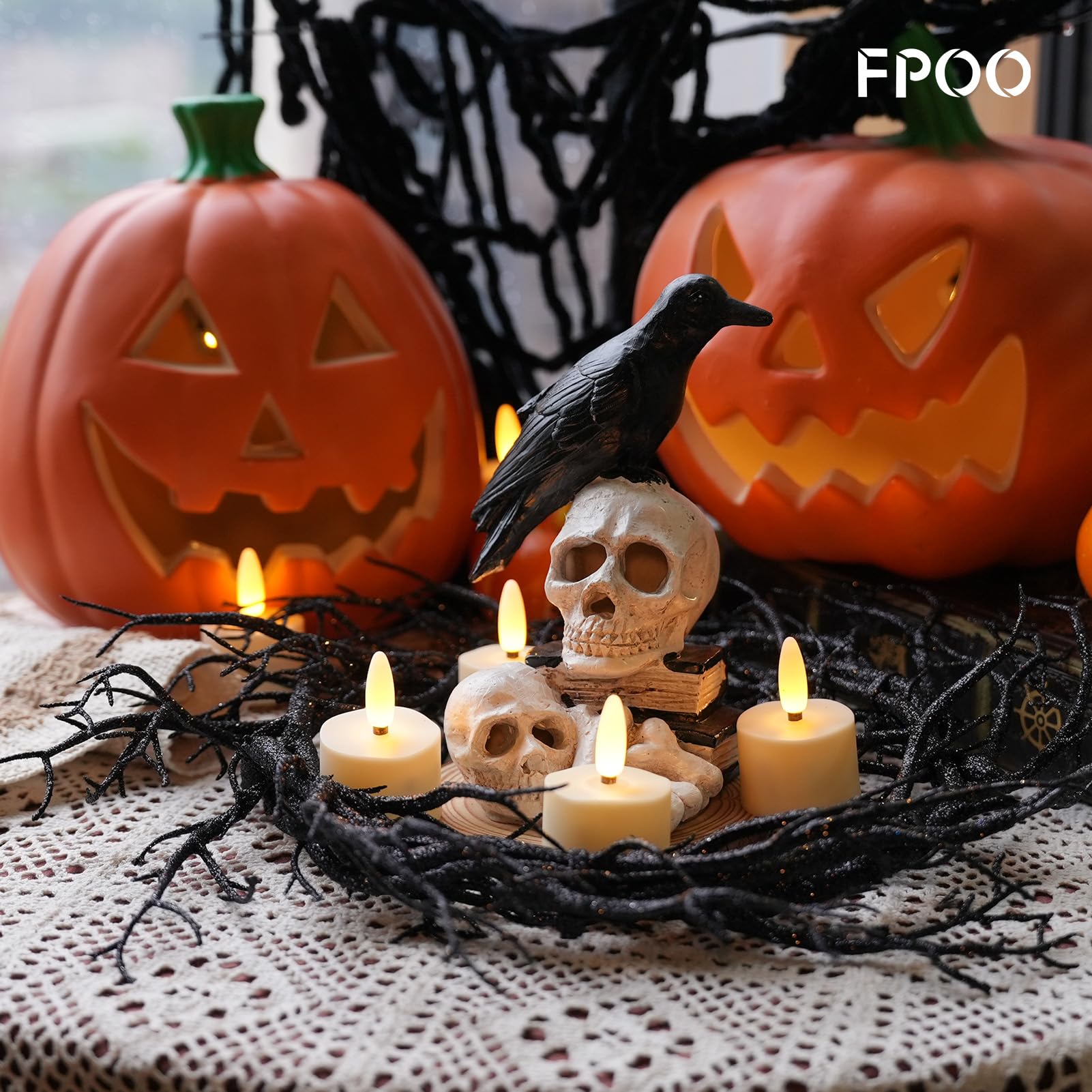 FPOO LED tea lights timer function provides consistent ambience throughout the day.