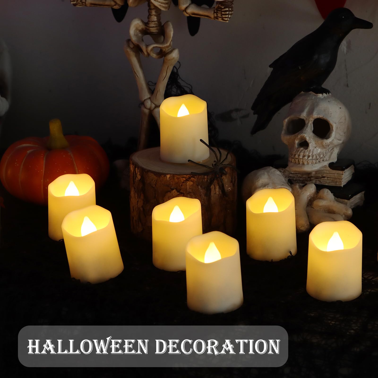 FPOO LED tea lights with USB charging cables enable easy, battery-free use