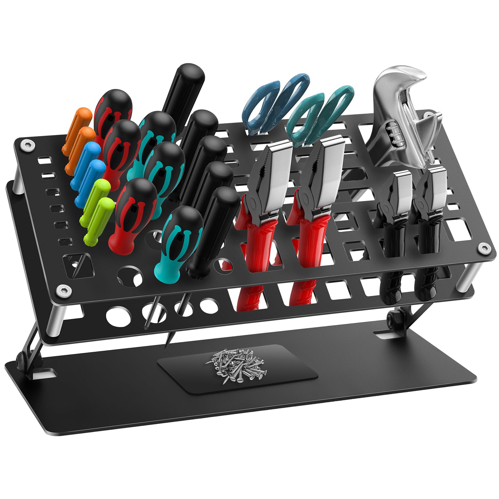 FPVERA screwdriver organizer with adjustable angle for efficient workstation setup