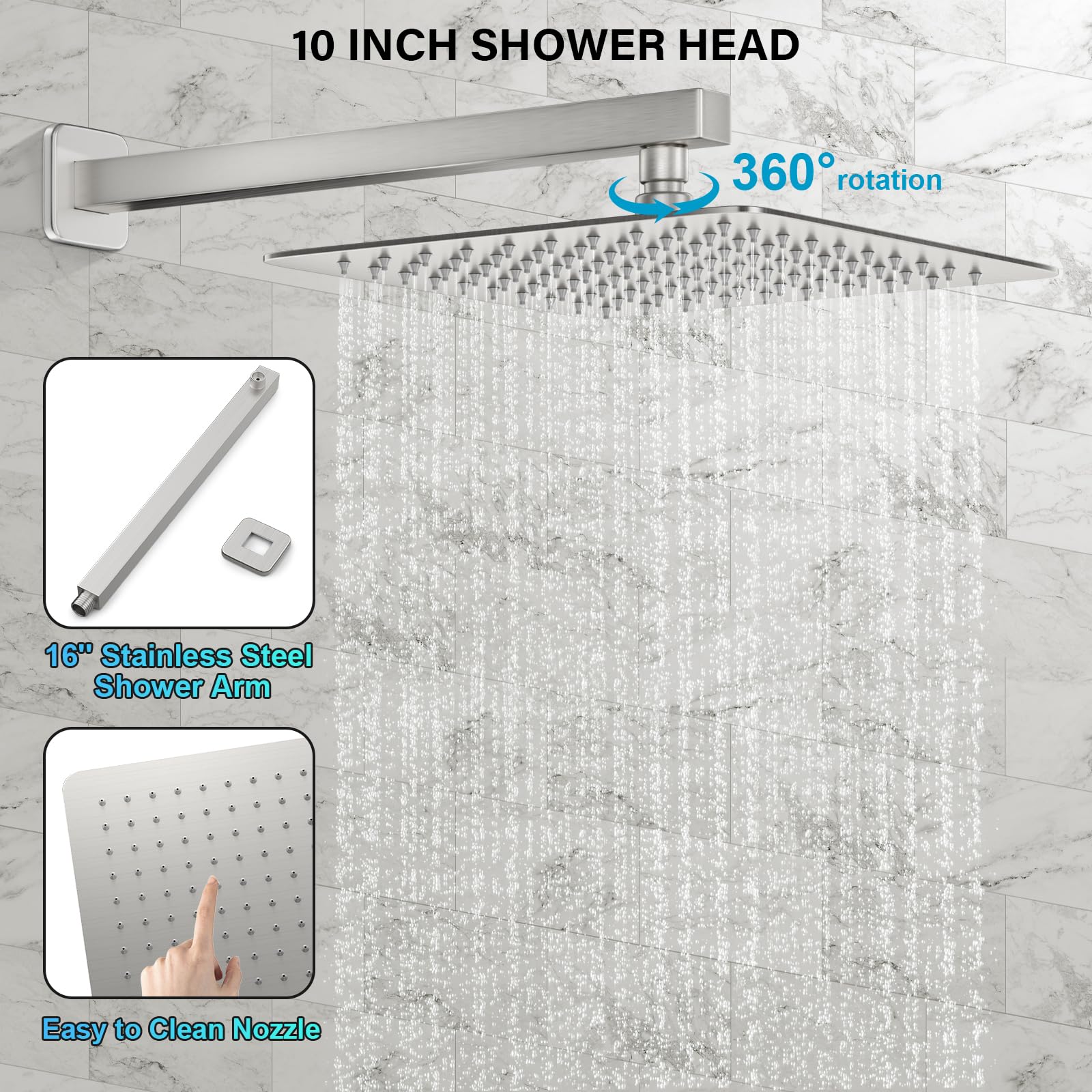 FPXRNG handheld shower head offering versatile cleaning and flexible use