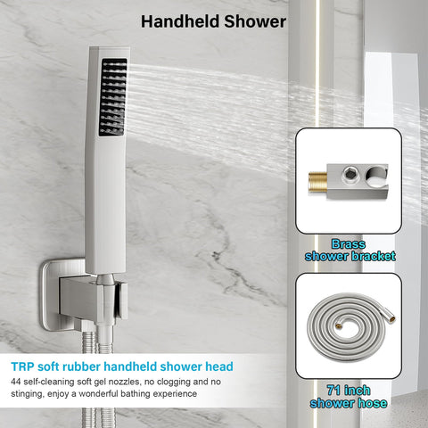 FPXRNG 71-inch shower hose provides reach for easy rinsing