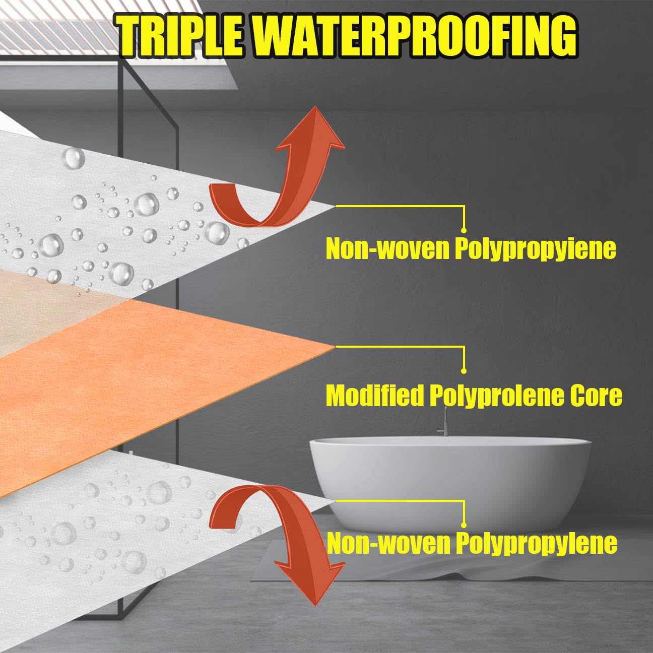 FQXESMHG membrane 19.7 mil thickness delivers durable moisture protection.