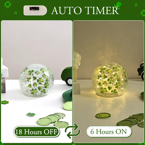 FRAMICS ice-crack glass ball light adds subtle shimmer to any table.