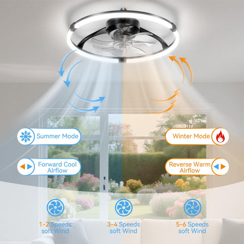 Franjulia six-speed fan offering adjustable airflow for any season.