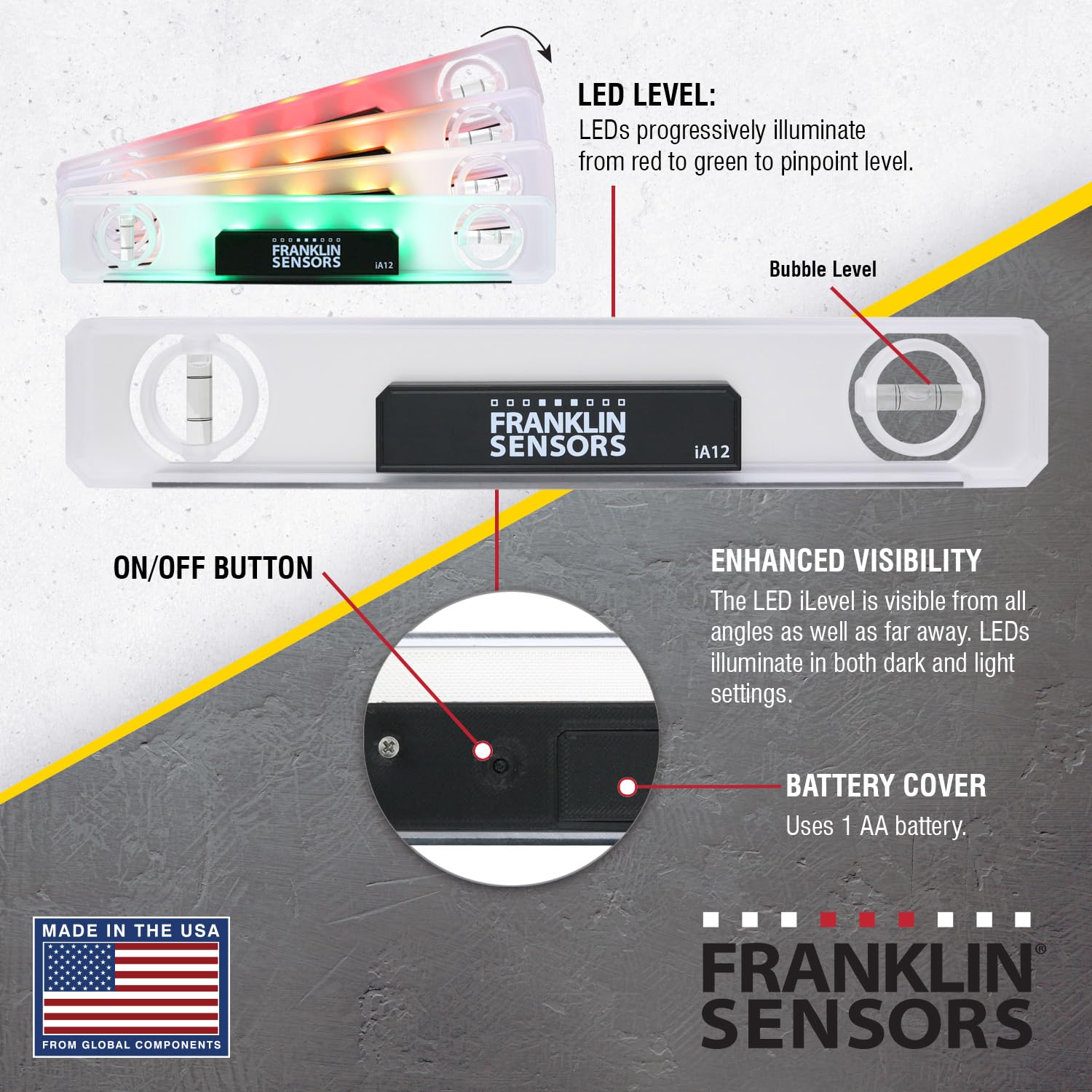 Franklin Sensors Light Level is made in the USA for quality and reliability