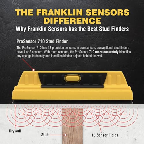 Franklin ProSensor 710 depth scan reaches 1.6 inches through drywall.