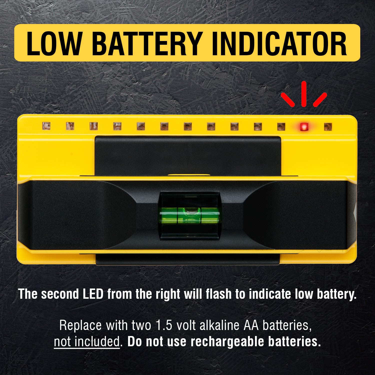 Integrated ruler assists quick measurements during wall prep work.