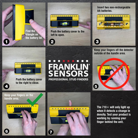 No calibration required—press and hold to detect studs quickly.