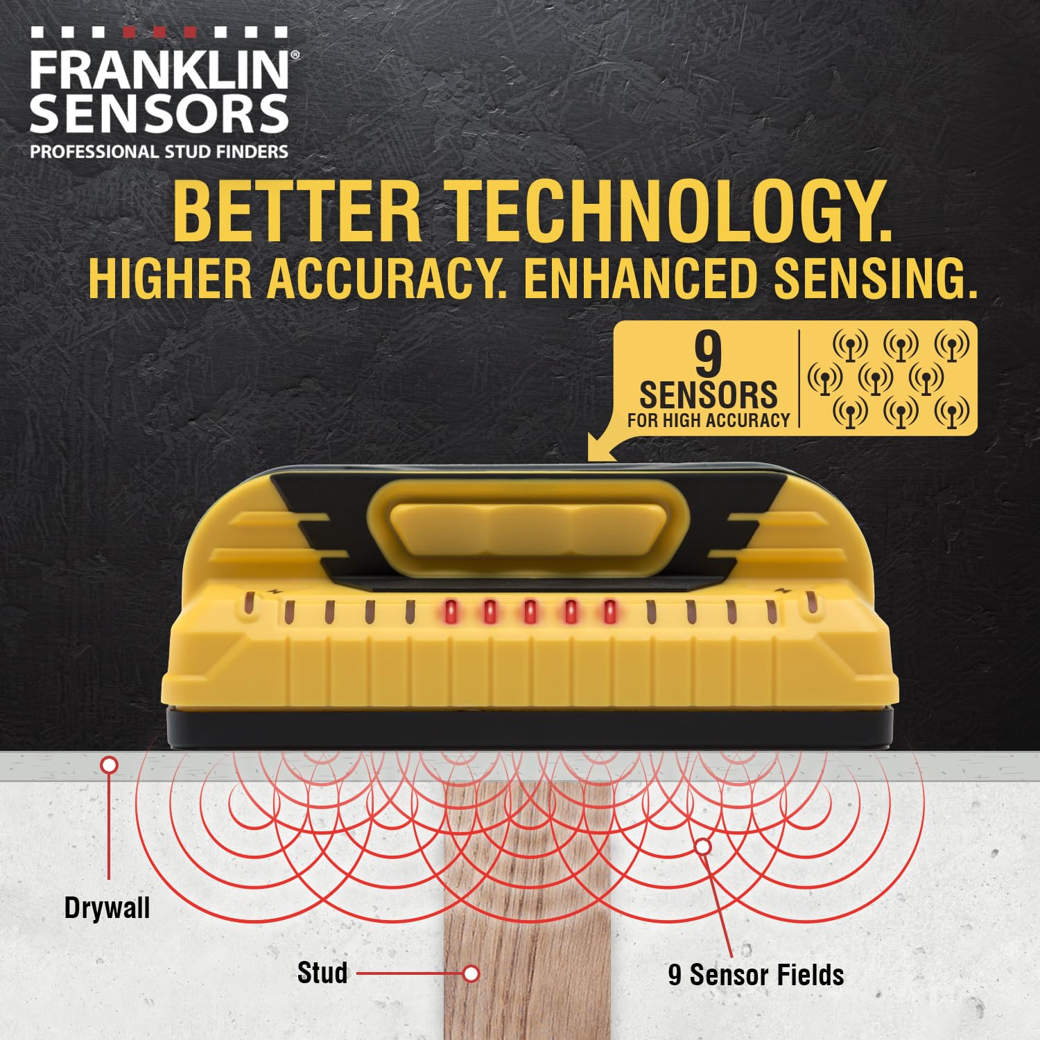 Nine-sensor array delivers high accuracy for stud maps.