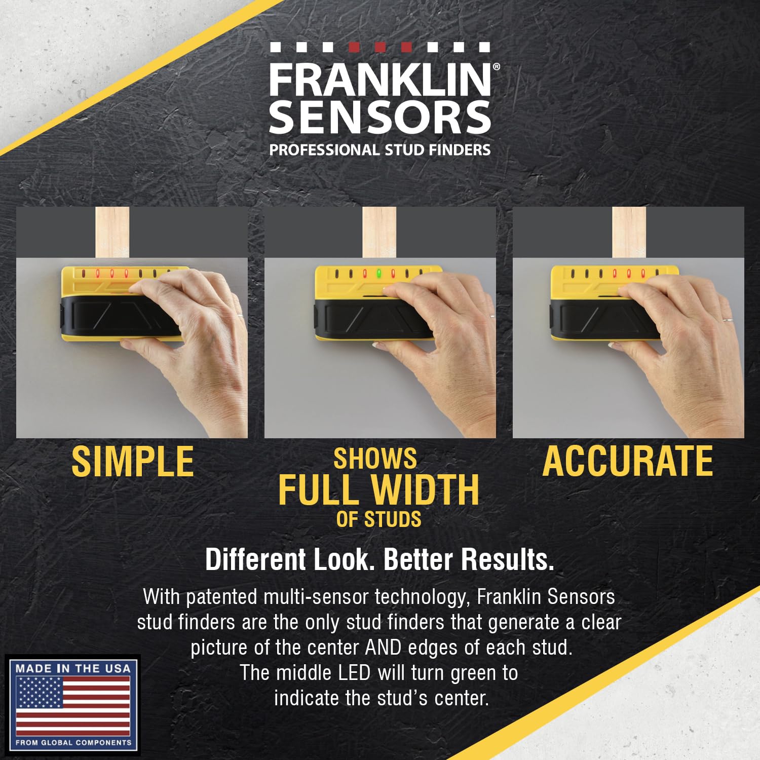 ProSensor M70 detects studs up to 1.5 inches behind walls.