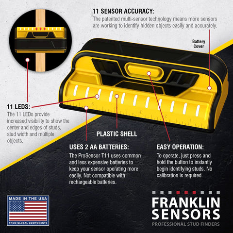 Durable Franklin Sensors ProSensor T11 offers rugged build for job sites.
