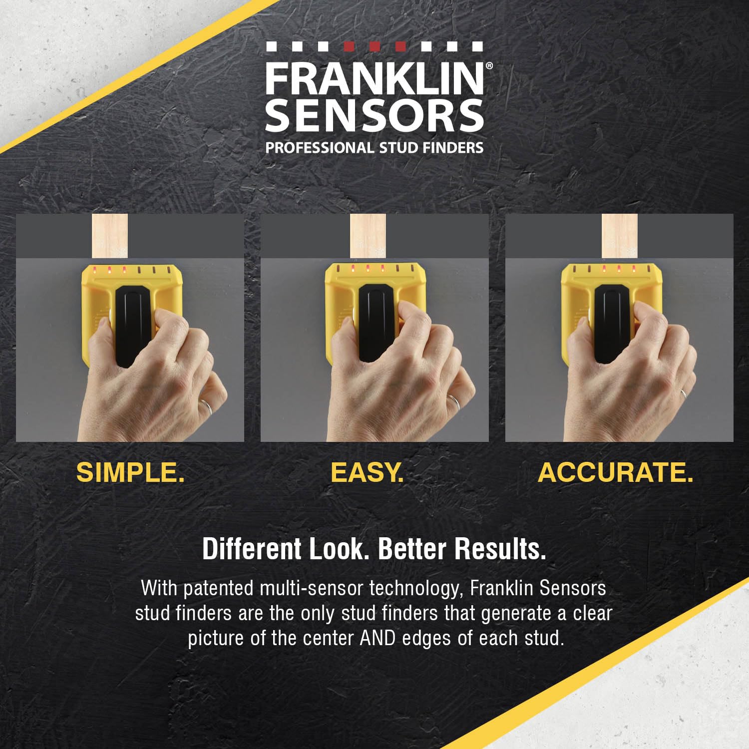 Six-sensor array of ProSensor T6 improves accuracy in stud finding tasks.