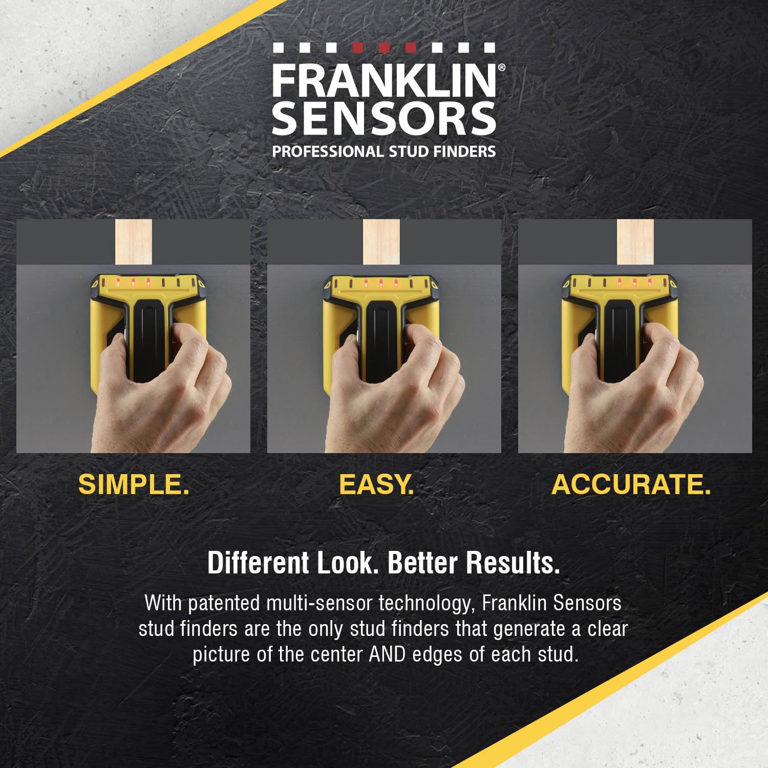 ProSensor T9 center and edges display for accurate mounting.