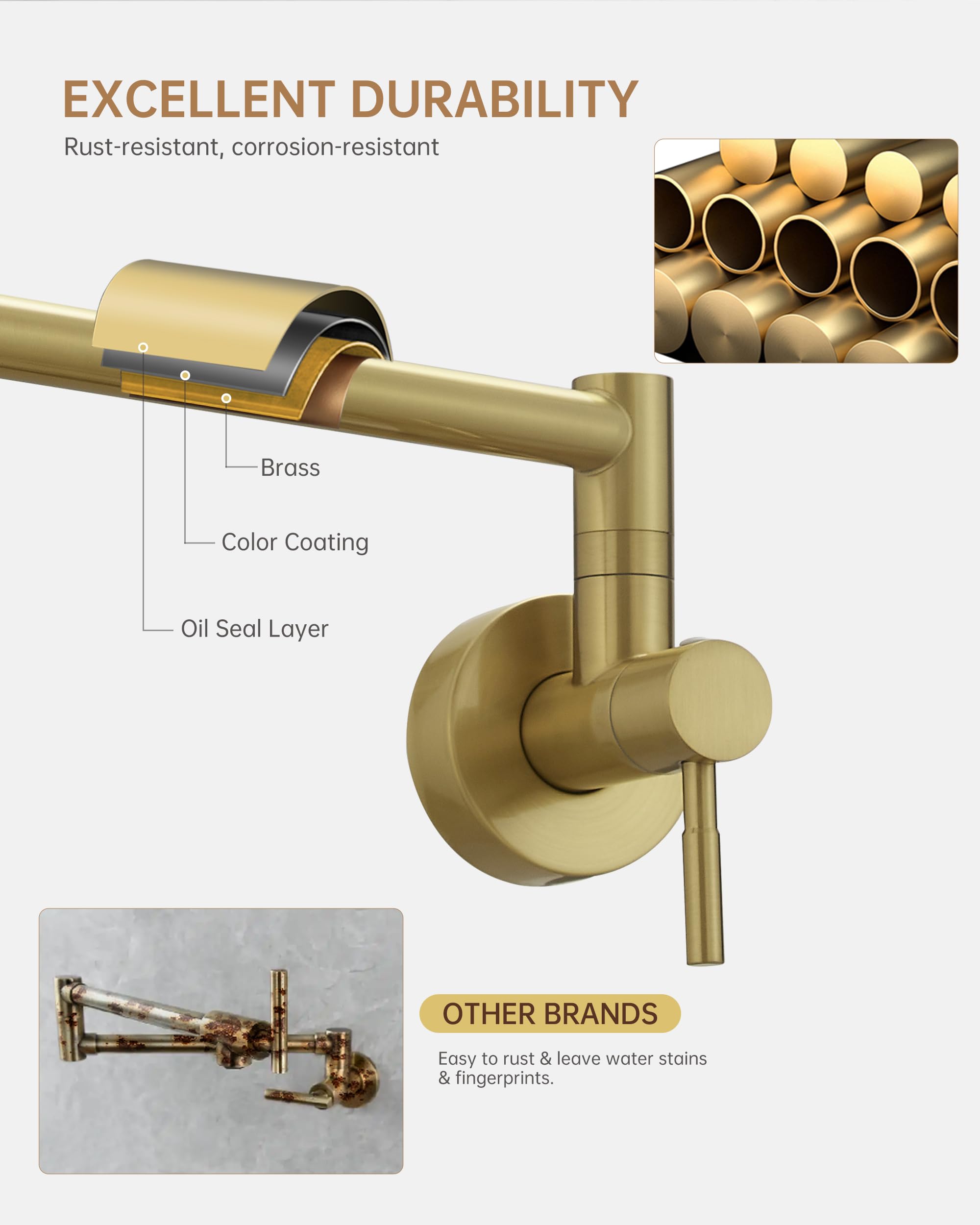 Fransiton 25-inch extension pot filler maximizes reach
