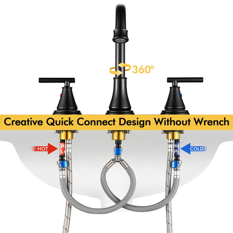 Fransiton 360-Degree rotating spout for easier basin cleaning.