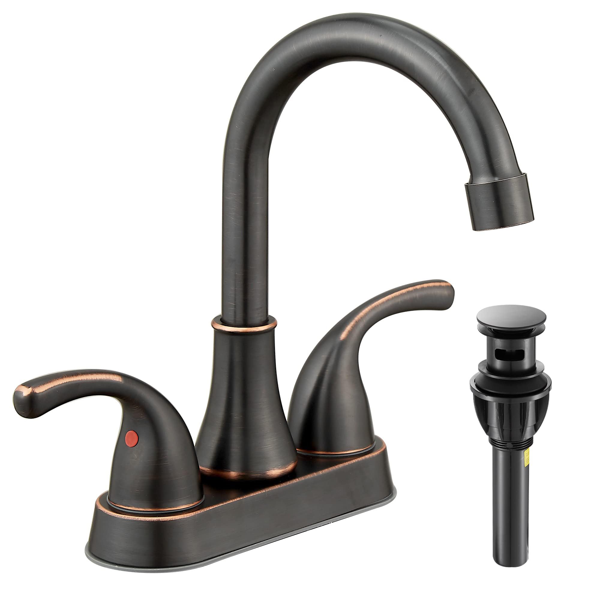 Fransiton bathroom faucet with 4-inch two-handle design for precise control.