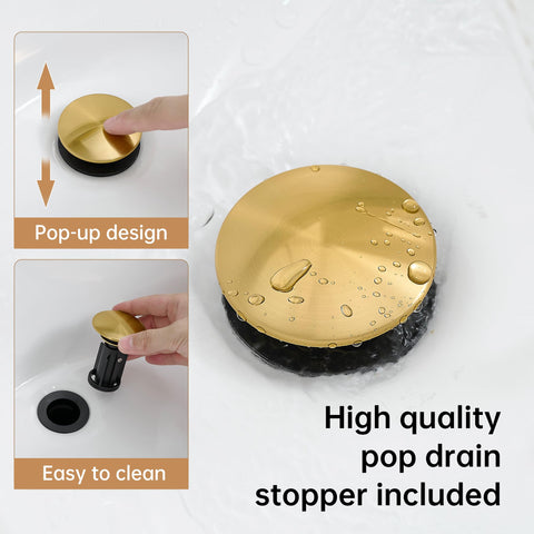 Fransiton pop-up drain included for convenient cleaning