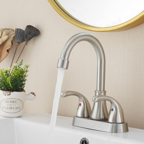Fransiton protruding-mount faucet in brushed nickel offers sturdy installation.