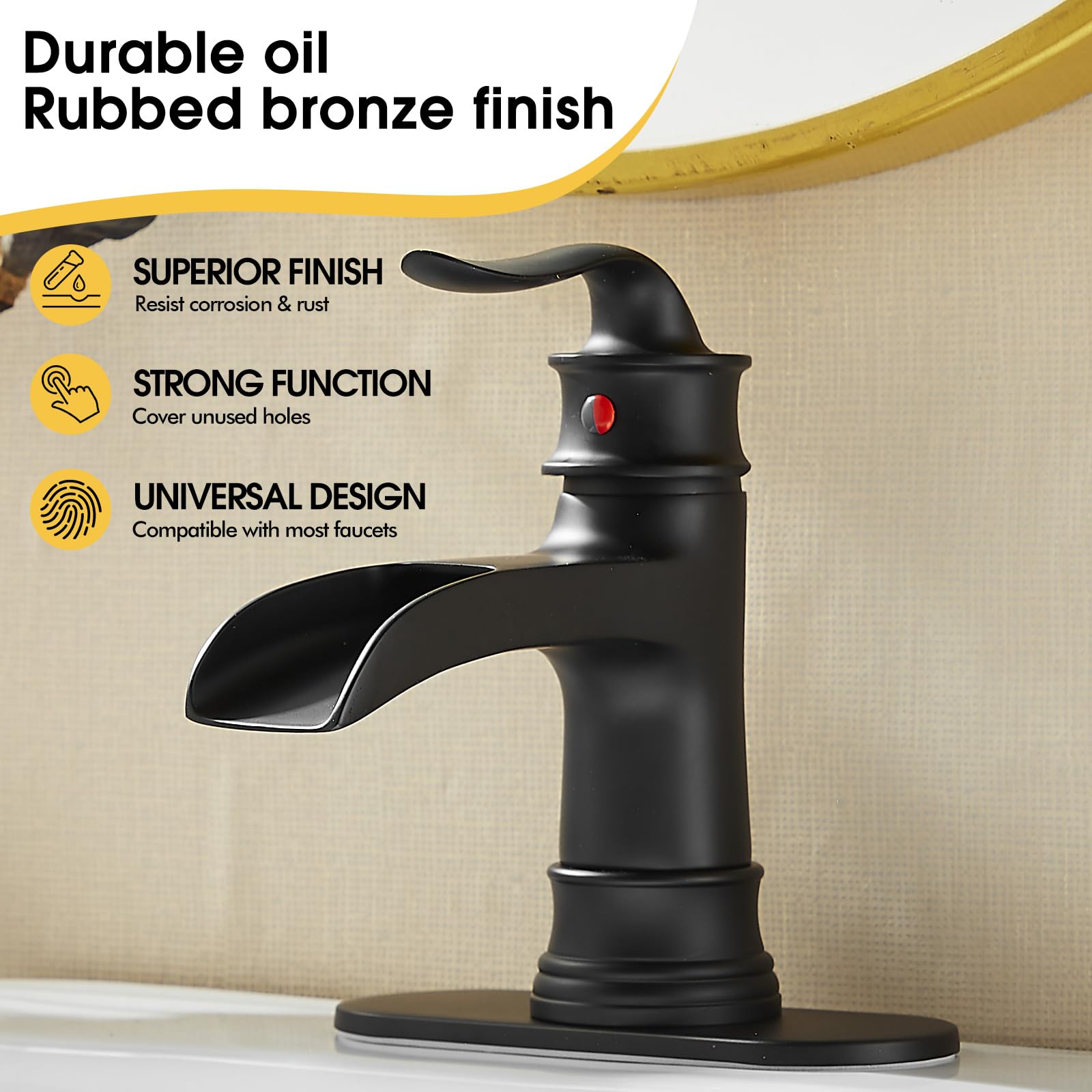 Fransiton faucet installation for 1- or 3-hole mounting