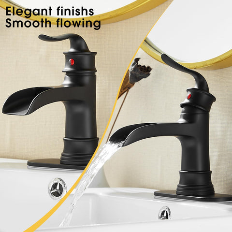 Fransiton matte-black waste spout for easy cleaning