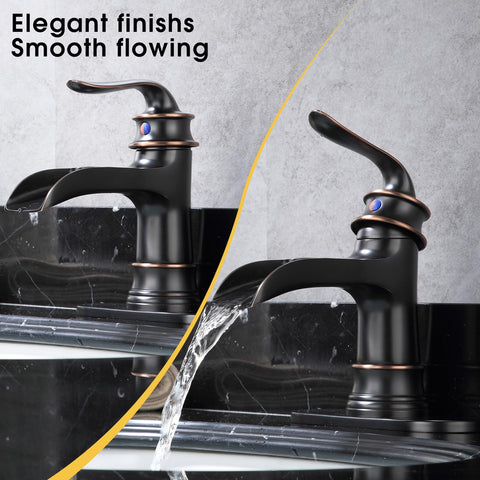 Oil rubbed bronze finish on Fransiton faucet resists fingerprints and stains