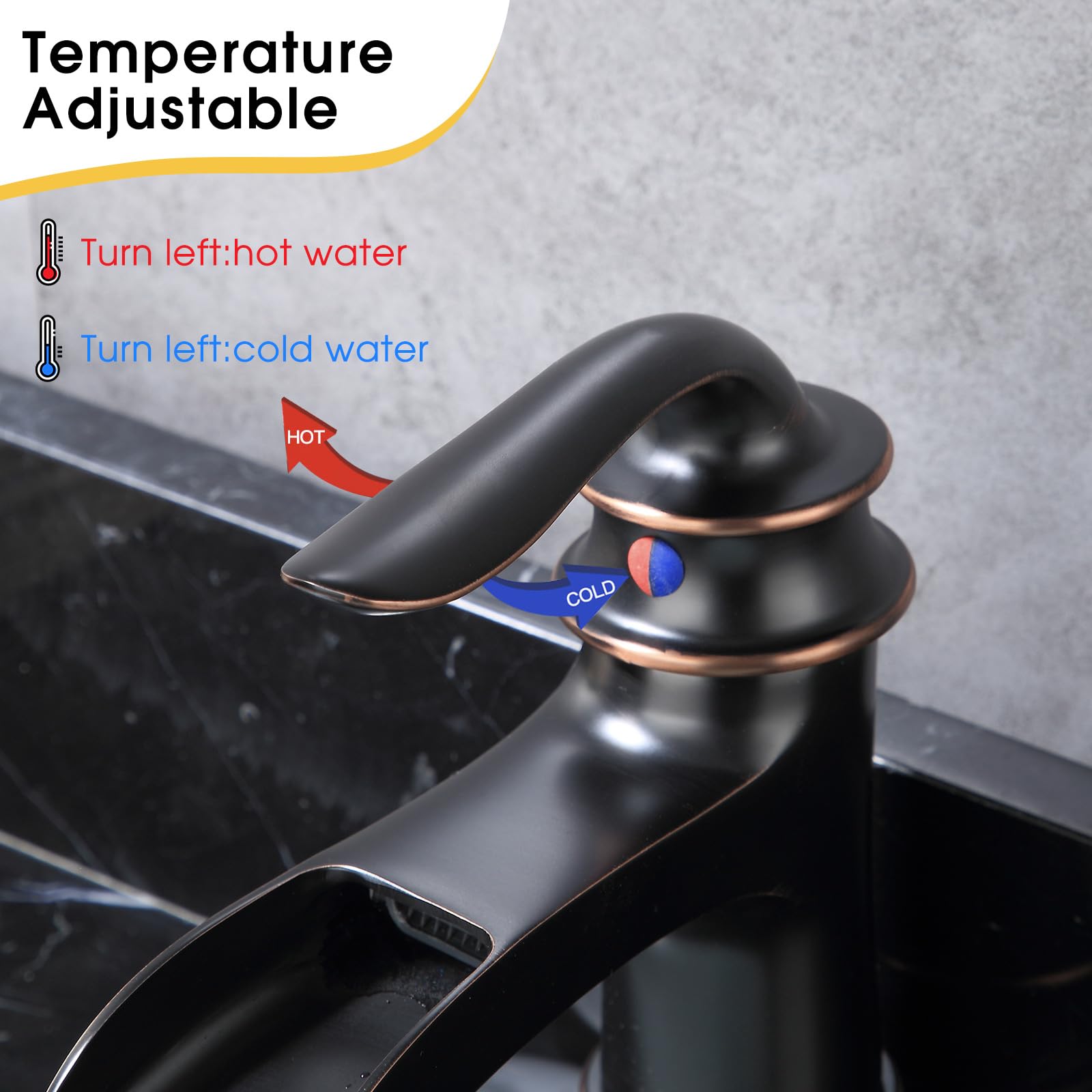 Fransiton vanity bathroom faucet suitable for vanity, restroom, laundry or rentals