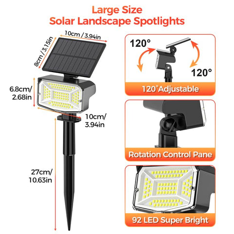 Fratink adjustable solar spots for versatile installation.