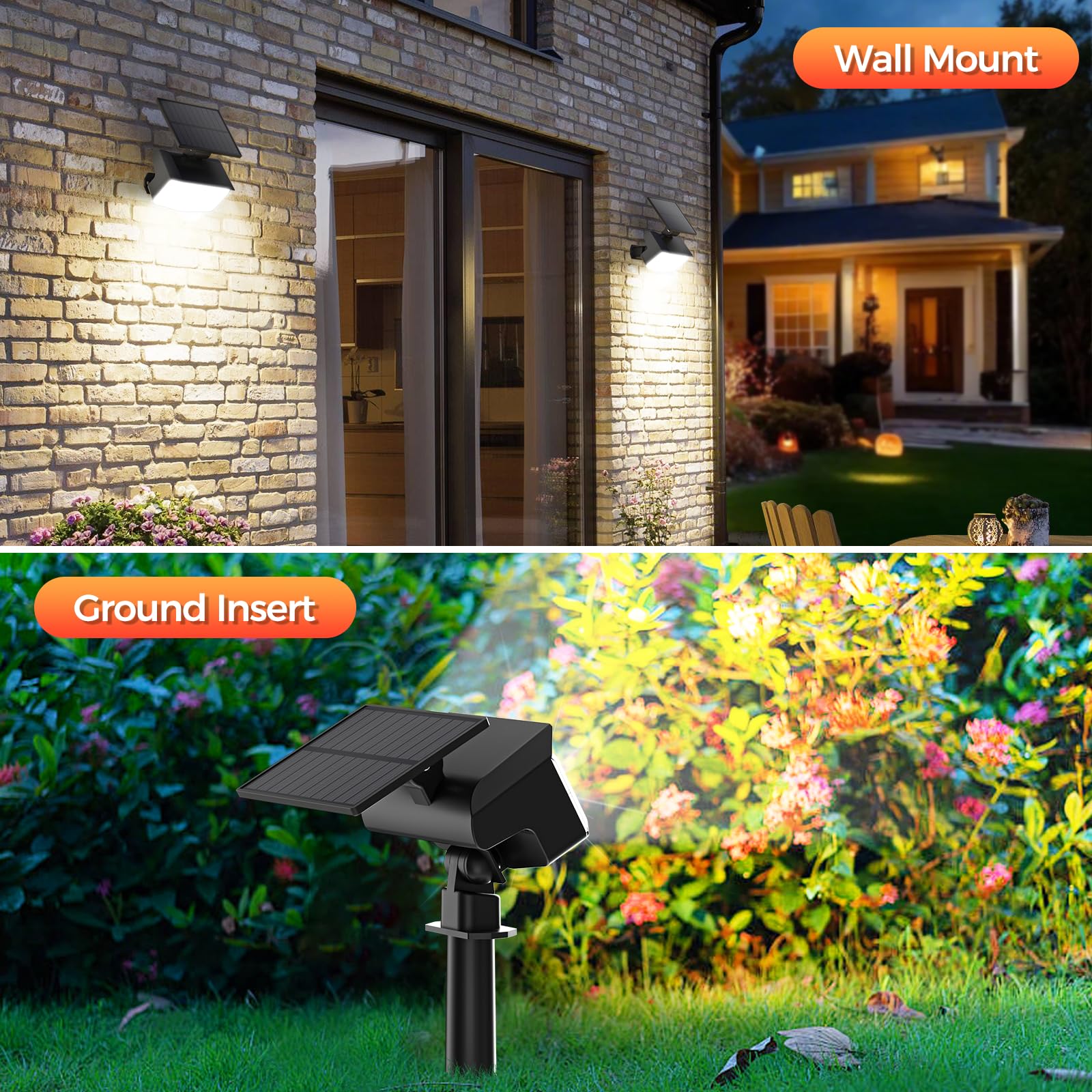 Fratink dusk-to-dawn solar spotlight sensor in action.