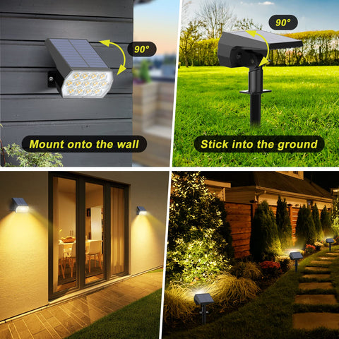 Fratink solar lights install easily with a ground stake for garden paths.