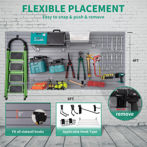 FRAYSCENT power tool organizer wall mount neatly displaying tools for quick access.