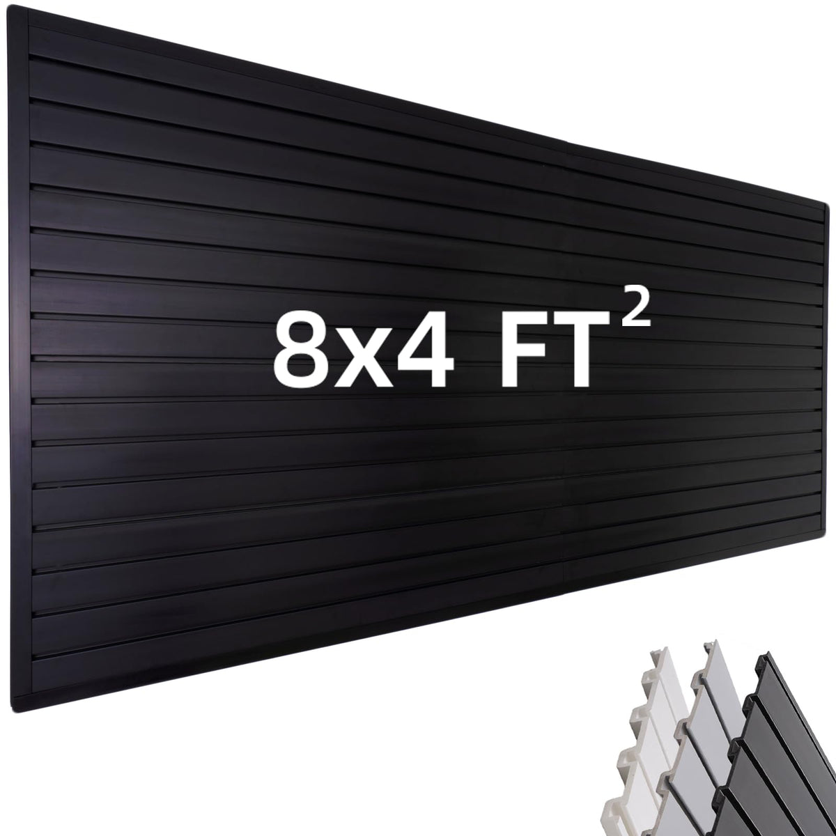 FRAYSCENT slat wall paneling in black for sturdy garage storage