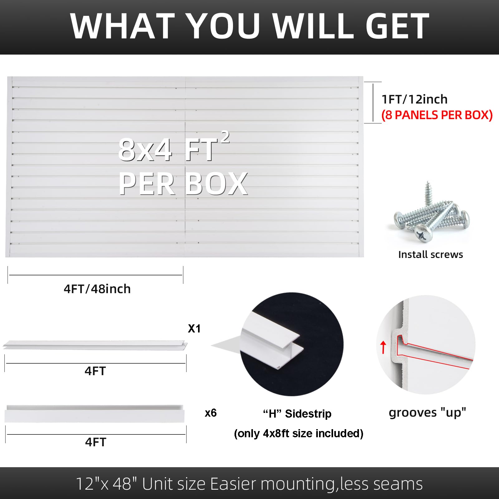 FRAYSCENT slatwall panel eight-panel layout demonstrates expandable storage options