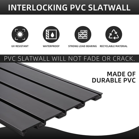 FRAYSCENT slatwall panel installation on wall for flexible, expandable storage.