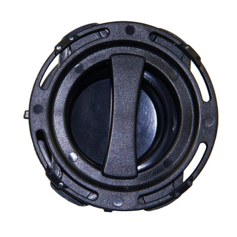 Close-up view of the FRECCU black stopper ready for installation