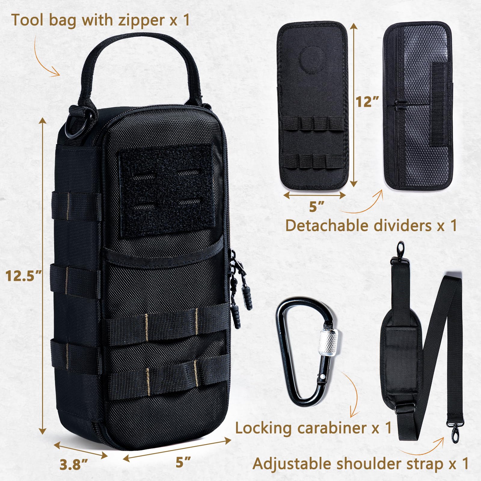 FRECOLSH portable tool bag with carabiner for on-the-go jobs.