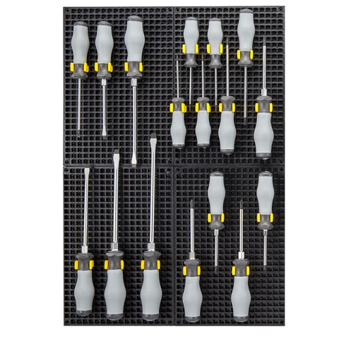 FREE ZONE modular pegboard accessory enables flexible garage organization