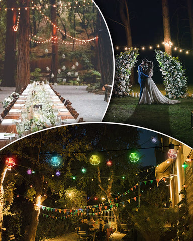 50ft string plus 3.28ft extension cord enables flexible layouts.