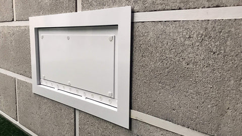 Freedom Flood Vent rated for 250 sq ft coverage, suitable for mid-size openings.
