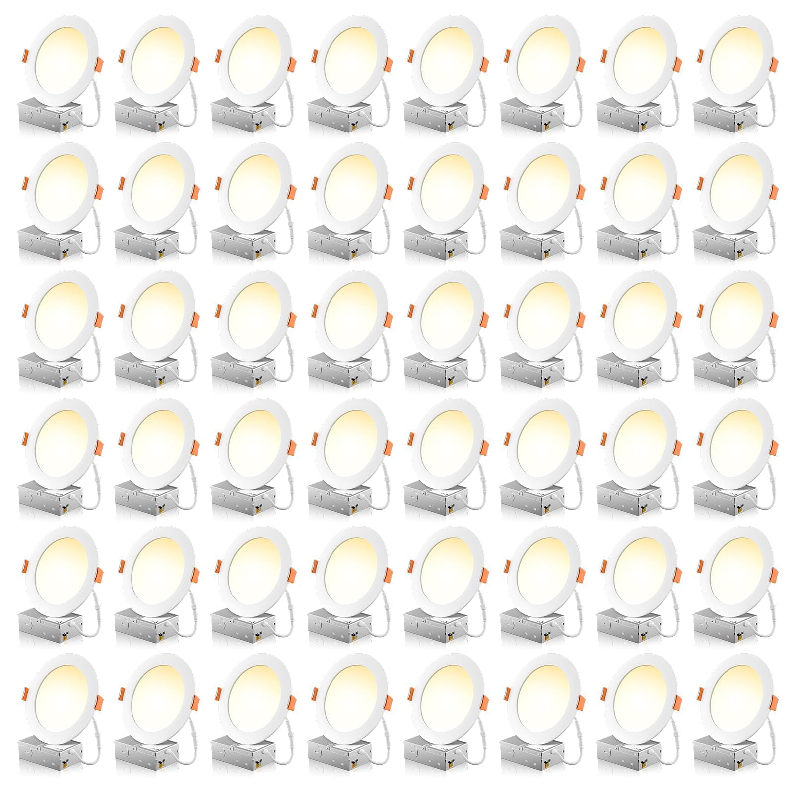 FREELICHT 48-pack 6-inch downlights for retrofit lighting projects.