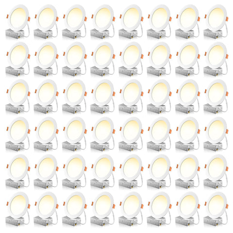 FREELICHT 48-pack 6-inch downlights for retrofit lighting projects.