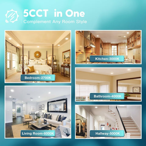 FREELICHT selectable 5CCT LED can light showing color temperature options for mood control.