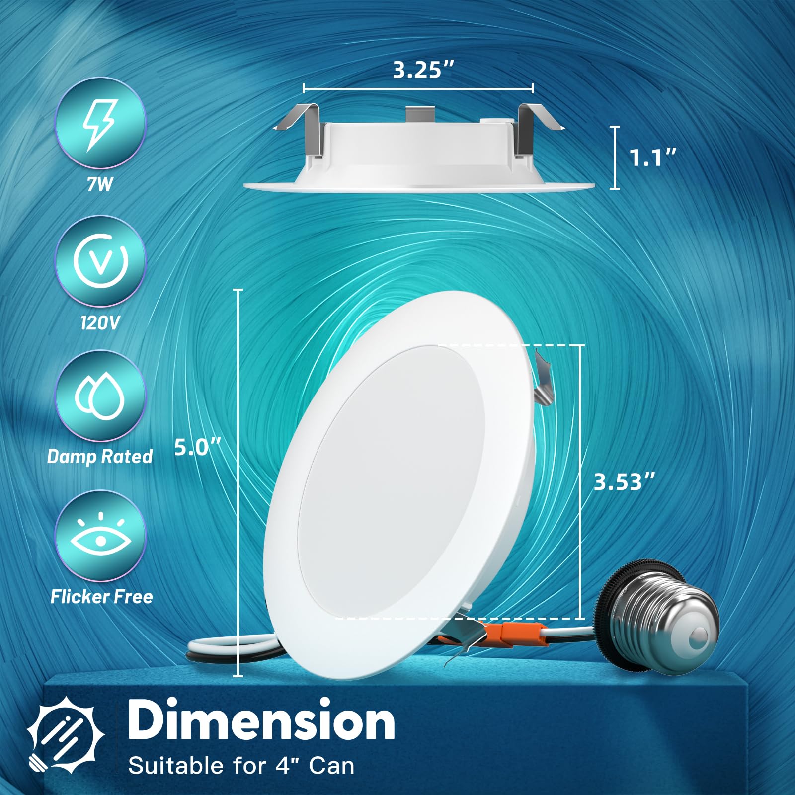 FREELICHT IC-rated ETL-listed safety retrofit for insulation-filled ceilings.