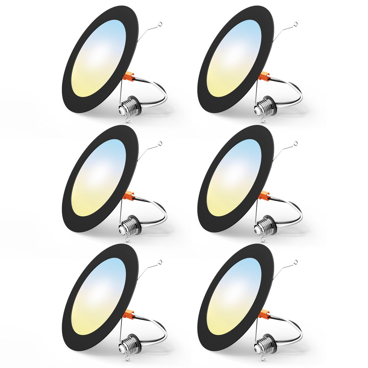 FREELICHT 6-pack LED recessed lights with 6 inch housing for easy ceiling installation