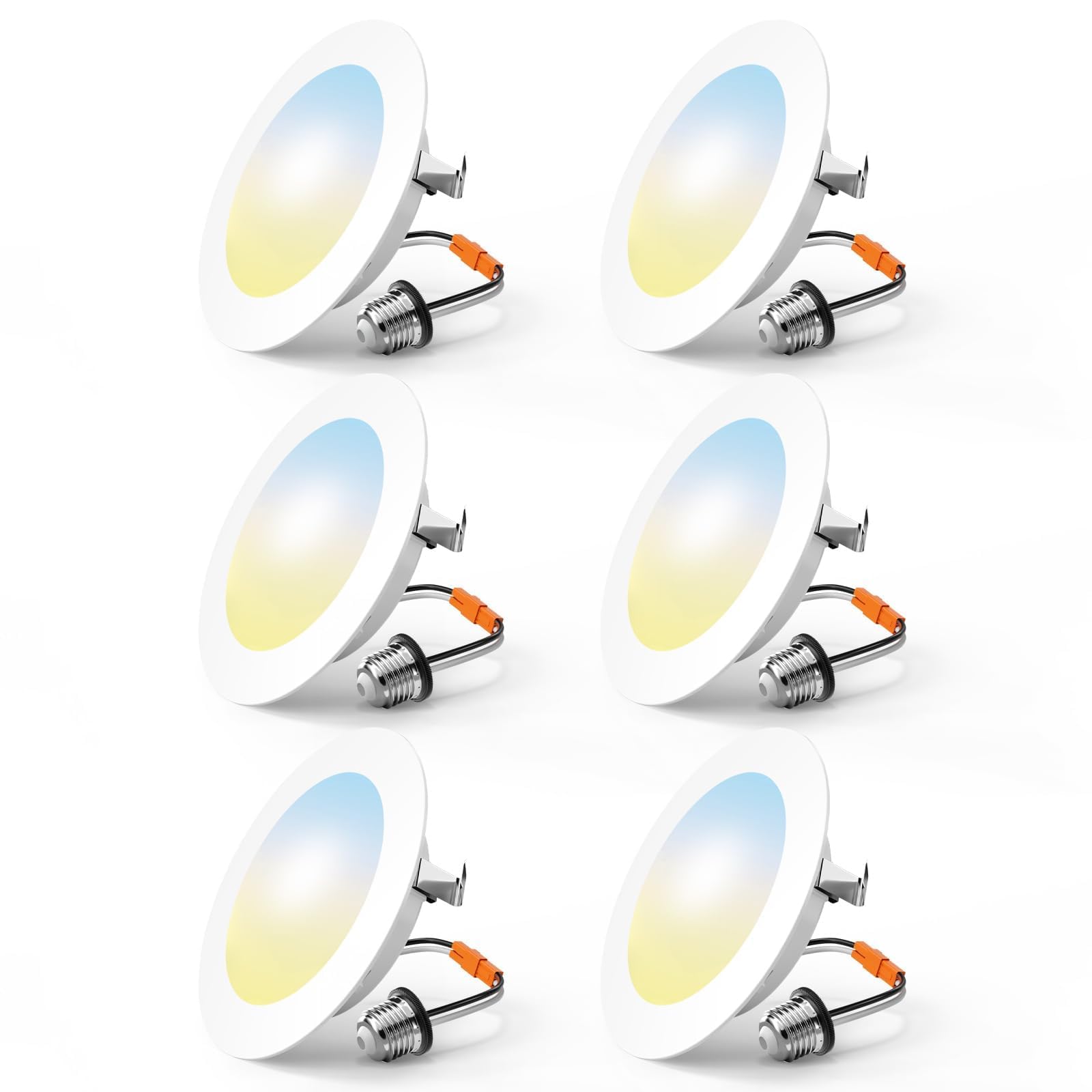 Freelicht 6-pack 4-inch LED can light with selectable colors for customizable ambiance
